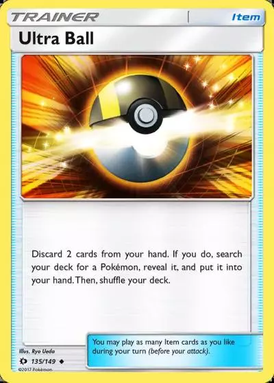 Ultra Ball 135/149 Sun & Moon Pokemon card