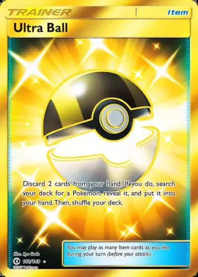 Ultra Ball 161/149 Sun & Moon Pokemon card