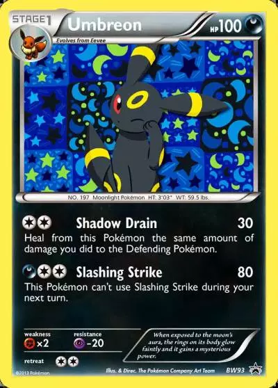 Umbreon BW93/101 BW Black Star Promos Pokemon card