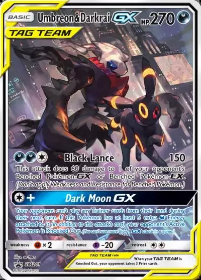Umbreon & Darkrai-GX SM241/248 SM Black Star Promos Pokemon card