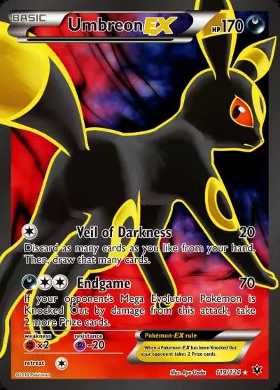 Umbreon-EX 119/124 Fates Collide Pokemon card