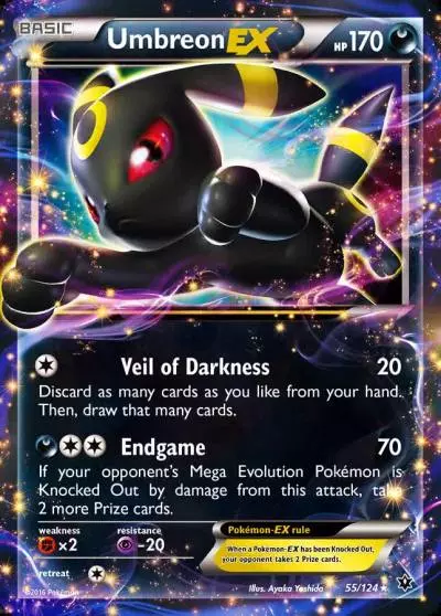 Umbreon-EX 55/124 Fates Collide Pokemon card