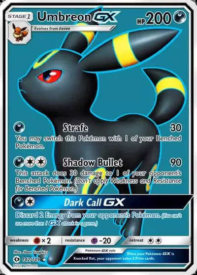 Umbreon-GX 142/149 Sun & Moon Pokemon card
