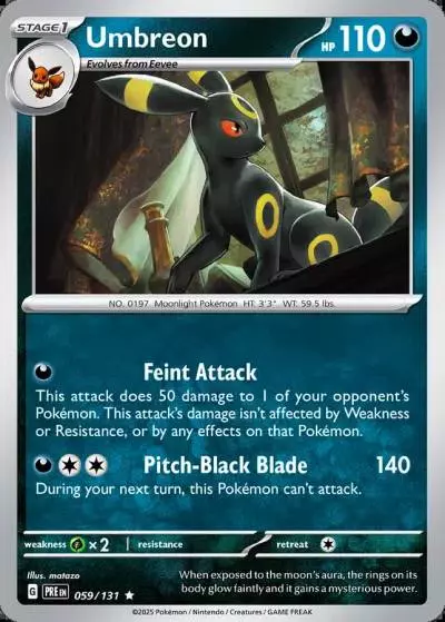 Umbreon 59/131 Prismatic Evolutions Pokemon card