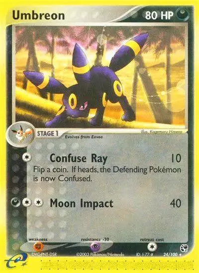 Umbreon 24/100 Sandstorm Pokemon card