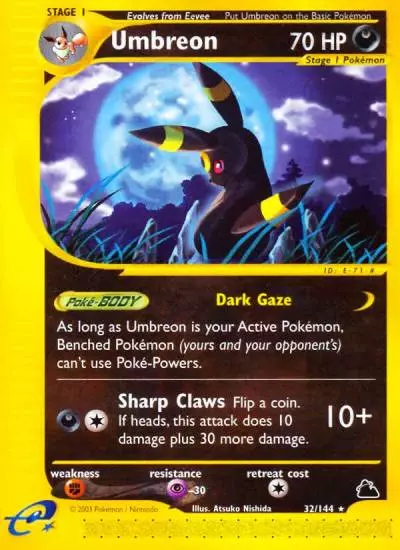 Umbreon 32/144 Skyridge Pokemon card