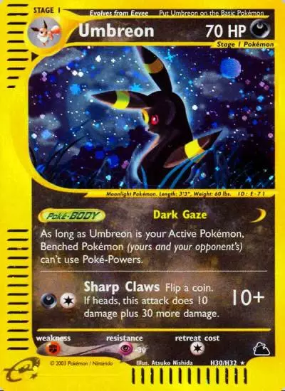 Umbreon H30/144 Skyridge Pokemon card