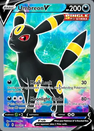 Umbreon V 188/203 Evolving Skies Pokemon card