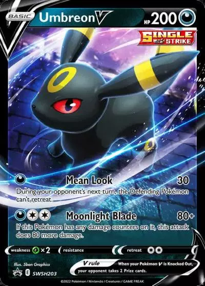 Umbreon V SWSH203/307 SWSH Black Star Promos Pokemon card