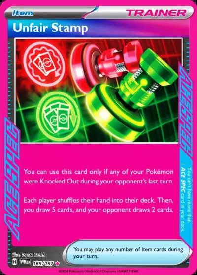 Unfair Stamp 165/167 Twilight Masquerade Pokemon card