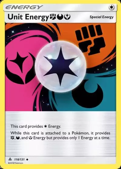 Unit Energy FightingDarknessFairy 118/131 Forbidden Light Pokemon card