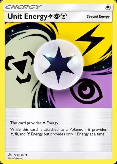 Unit Energy LightningPsychicMetal 138/156 Ultra Prism Pokemon card