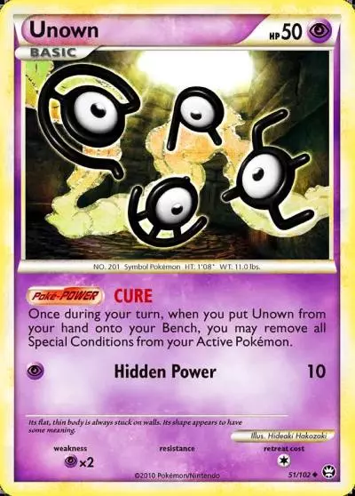 Unown 51/102 HS—Triumphant Pokemon card