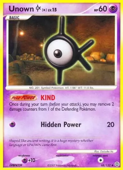 Unown [K] 68/132 Secret Wonders Pokemon card