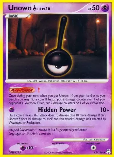 Unown [!] 42/146 Legends Awakened Pokemon card