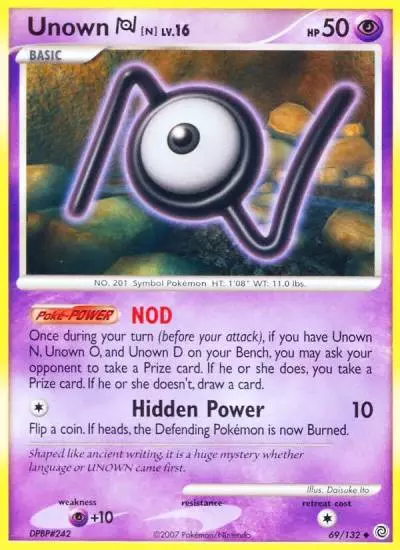 Unown [N] 69/132 Secret Wonders Pokemon card
