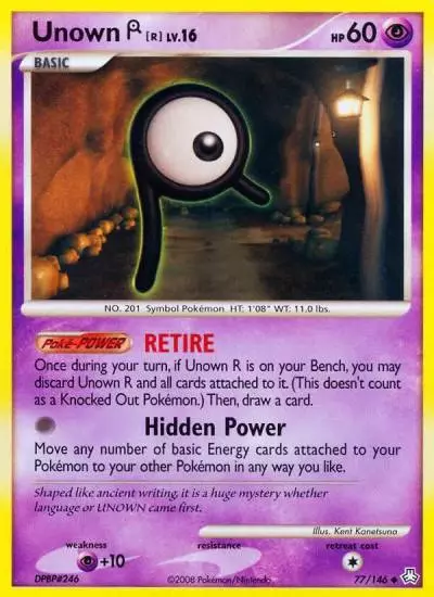 Unown [R] 77/146 Legends Awakened Pokemon card