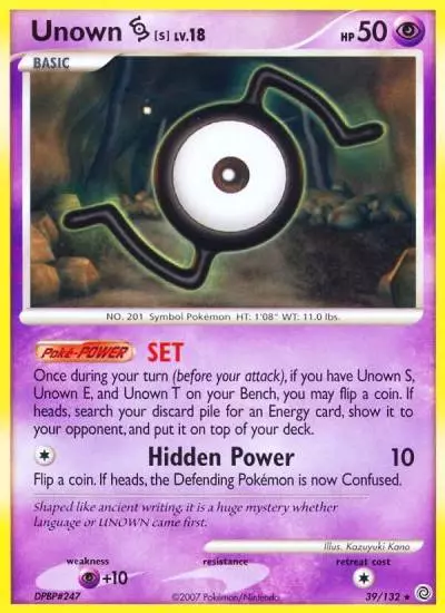 Unown [S] 39/132 Secret Wonders Pokemon card