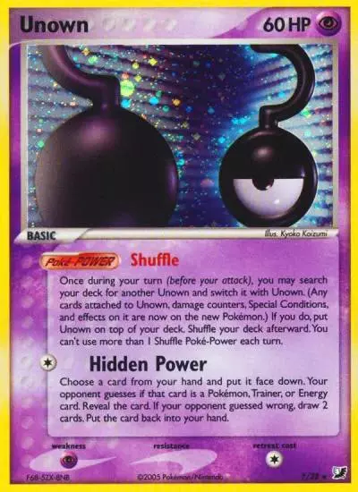 Unown ?/115 Unseen Forces Pokemon card