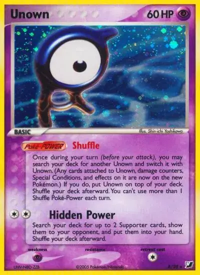 Unown A/115 Unseen Forces Pokemon card