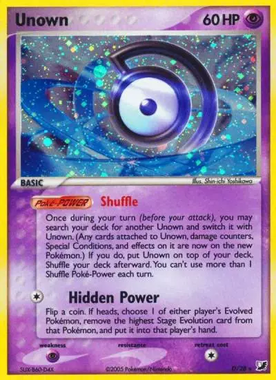 Unown D/115 Unseen Forces Pokemon card