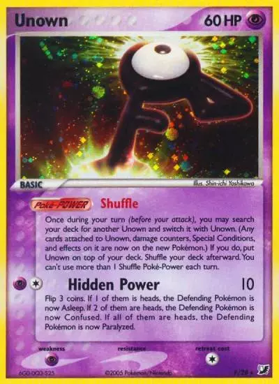 Unown F/115 Unseen Forces Pokemon card