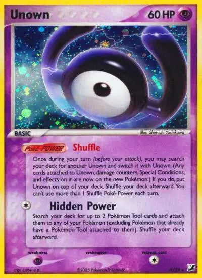 Unown H/115 Unseen Forces Pokemon card