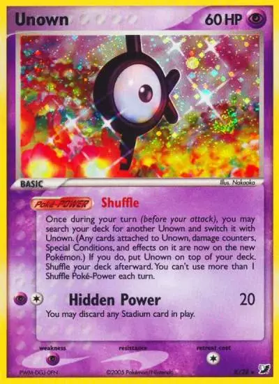 Unown K/115 Unseen Forces Pokemon card