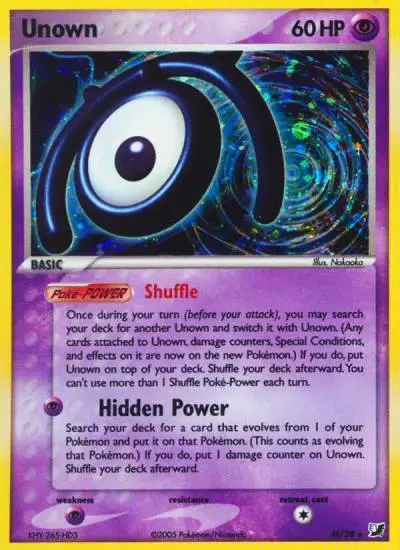 Unown M/115 Unseen Forces Pokemon card