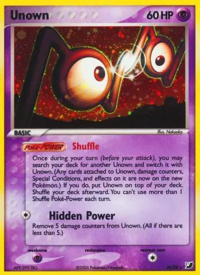 Unown N/115 Unseen Forces Pokemon card