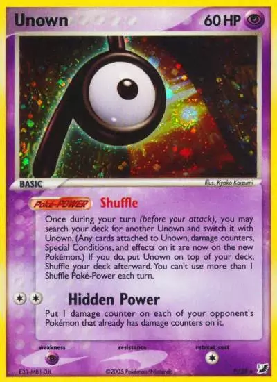 Unown P/115 Unseen Forces Pokemon card