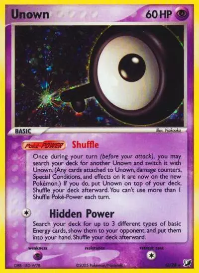 Unown Q/115 Unseen Forces Pokemon card