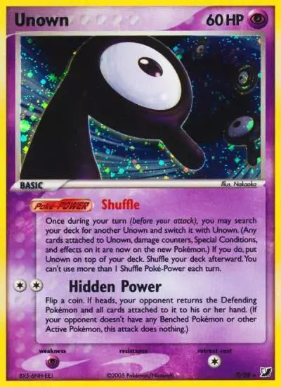 Unown R/115 Unseen Forces Pokemon card