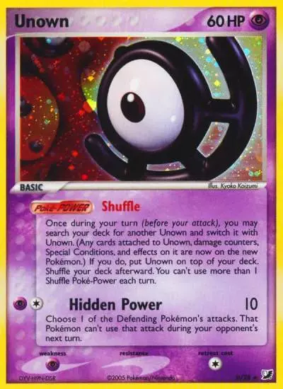Unown U/115 Unseen Forces Pokemon card