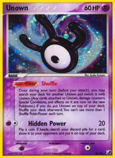 Unown W/115 Unseen Forces Pokemon card