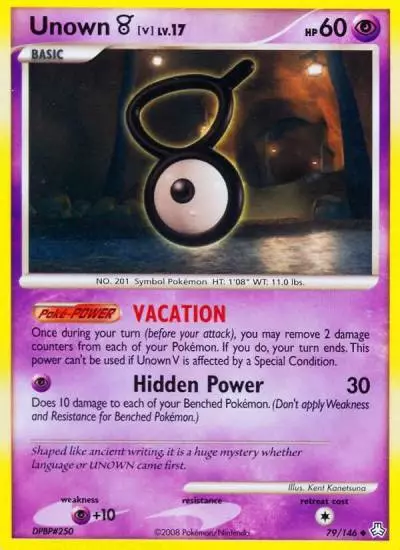 Unown [V] 79/146 Legends Awakened Pokemon card