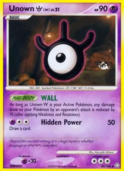 Unown [W] 80/146 Legends Awakened Pokemon card