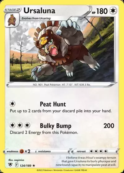 Ursaluna 124/189 Astral Radiance Pokemon card