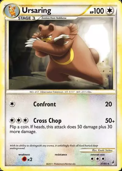 Ursaring 37/95 Call of Legends Pokemon card