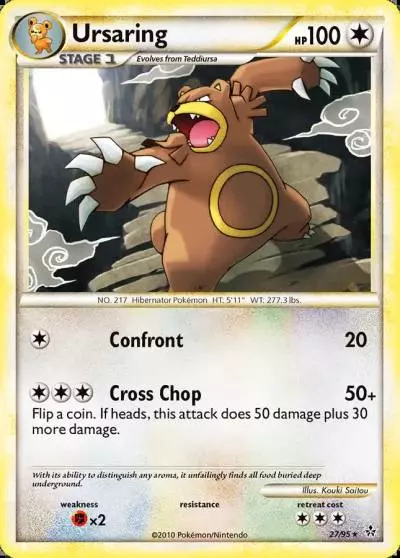 Ursaring 27/95 HS—Unleashed Pokemon card