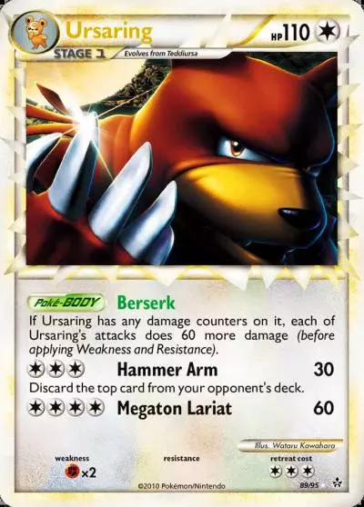 Ursaring 89/95 HS—Unleashed Pokemon card