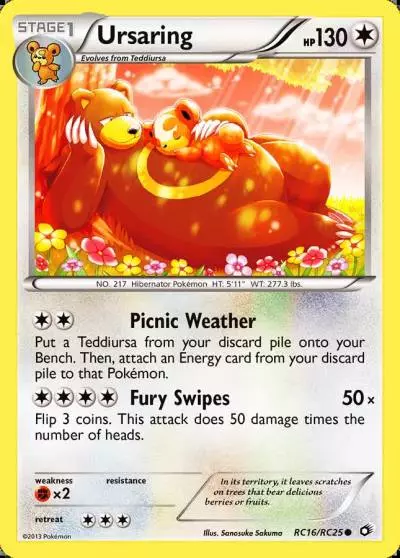 Ursaring RC16/113 Legendary Treasures Pokemon card