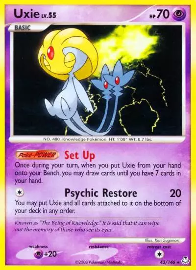 Uxie 43/146 Legends Awakened Pokemon card