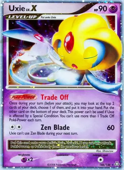 Uxie LV.X 146/146 Legends Awakened Pokemon card