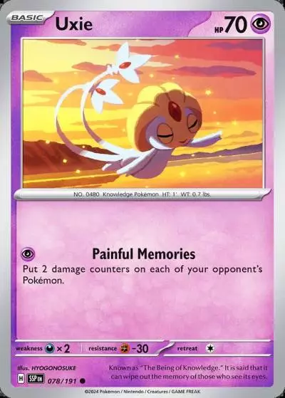 Uxie 78/191 Surging Sparks Pokemon card