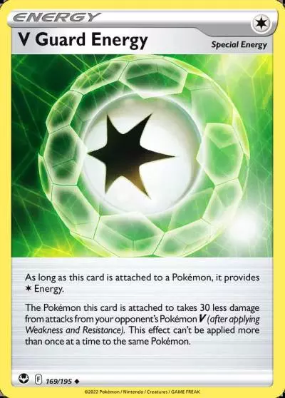 V Guard Energy 169/195 Silver Tempest Pokemon card