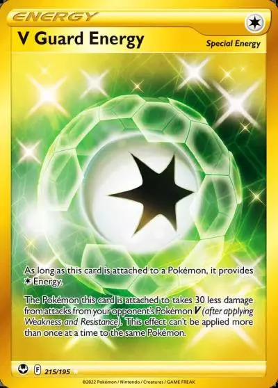 V Guard Energy 215/195 Silver Tempest Pokemon card