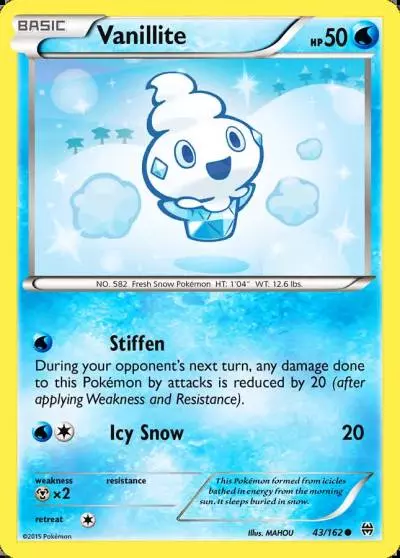 Vanillite 43/162 BREAKthrough Pokemon card