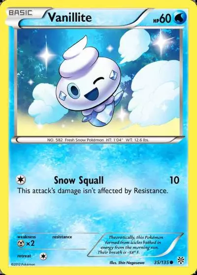 Vanillite 35/135 Plasma Storm Pokemon card