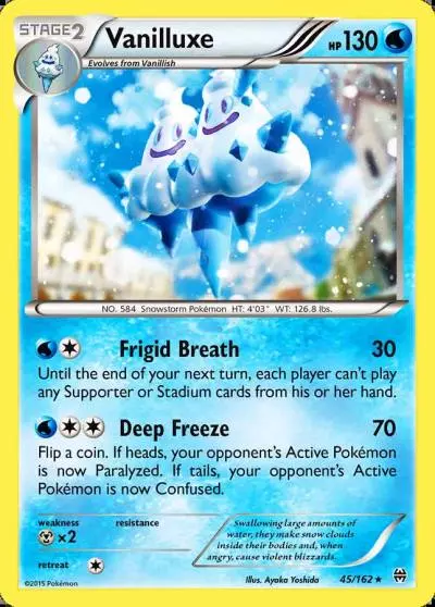 Vanilluxe 45/162 BREAKthrough Pokemon card